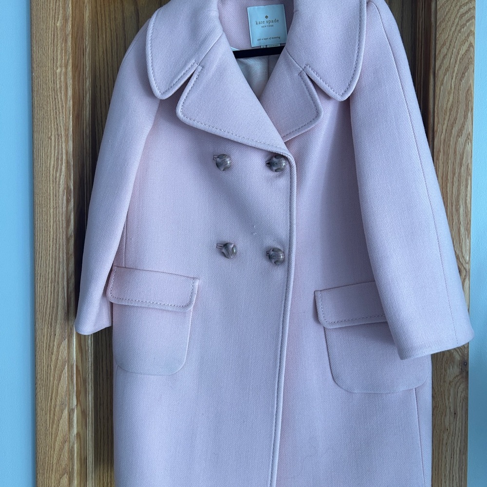 Kate Spade Pink Double-Breasted Coat